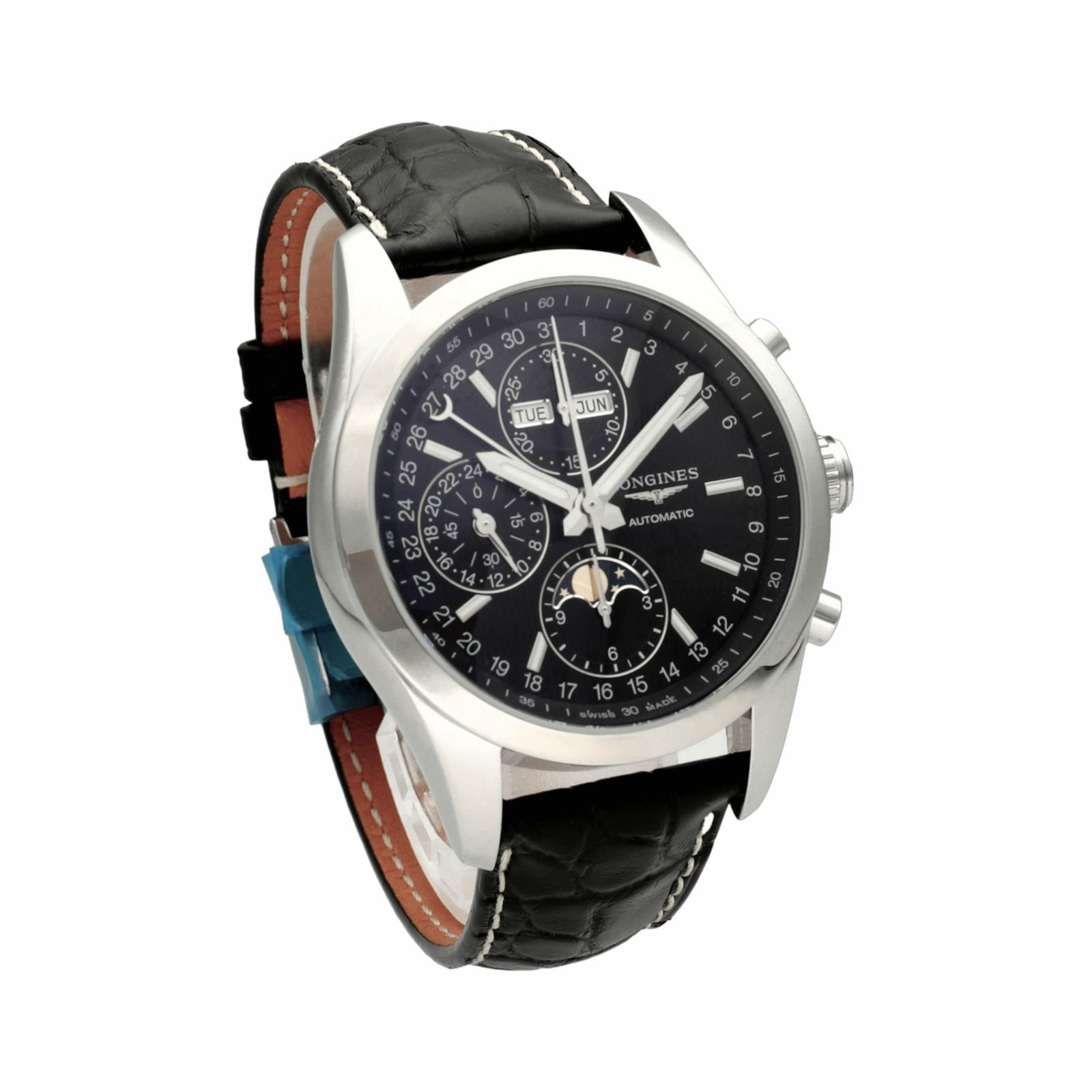 希少 LONGINES ロンジン チタン コンクエスト ムーンフェイズ 腕時計 Yahoo!オークション -「ロンジン ムーンフェイズ」(コンクエスト