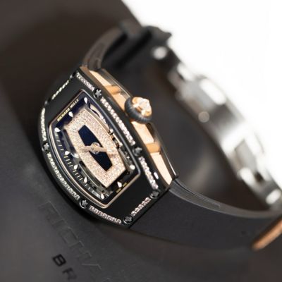 新品】リシャール ミル 時計 RM07-01 RG-TZP ダイアモンド/スケルトン