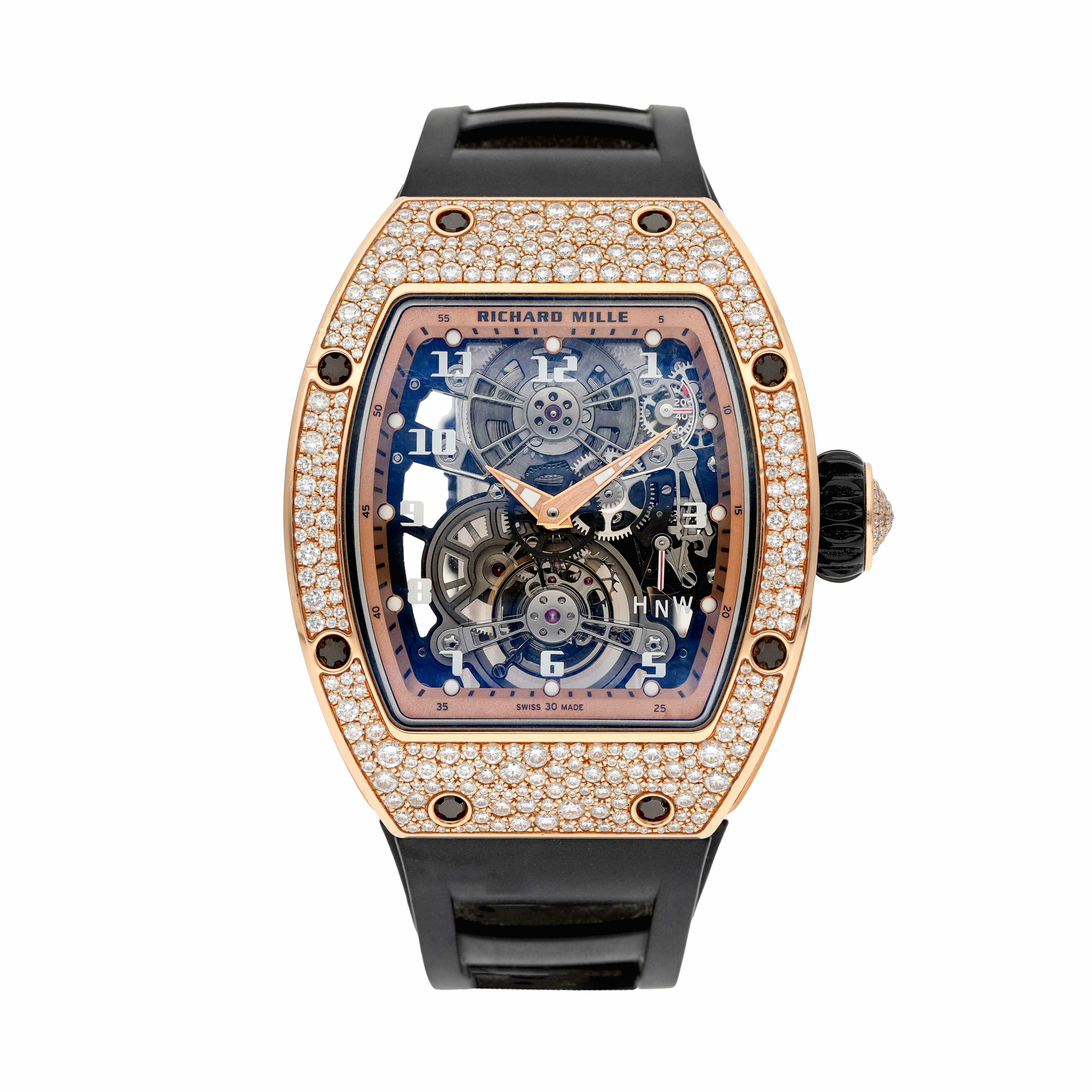 RICHARD MILLE スケルトンダイヤル 時計 中古A】リシャール ミル 時計 RM17-01 ダイヤモン スケルトン文字盤 手