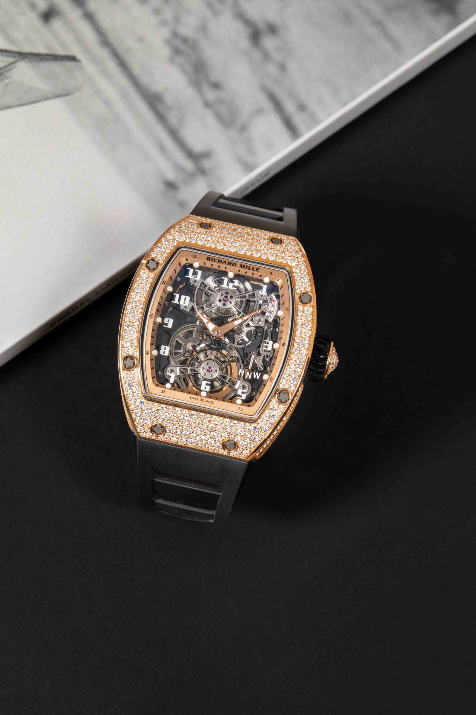 RICHARD MILLE スケルトンダイヤル 時計 2020 Richard Mille Worldtimer 47MM Skeleton Dial Rubber Strap (RM