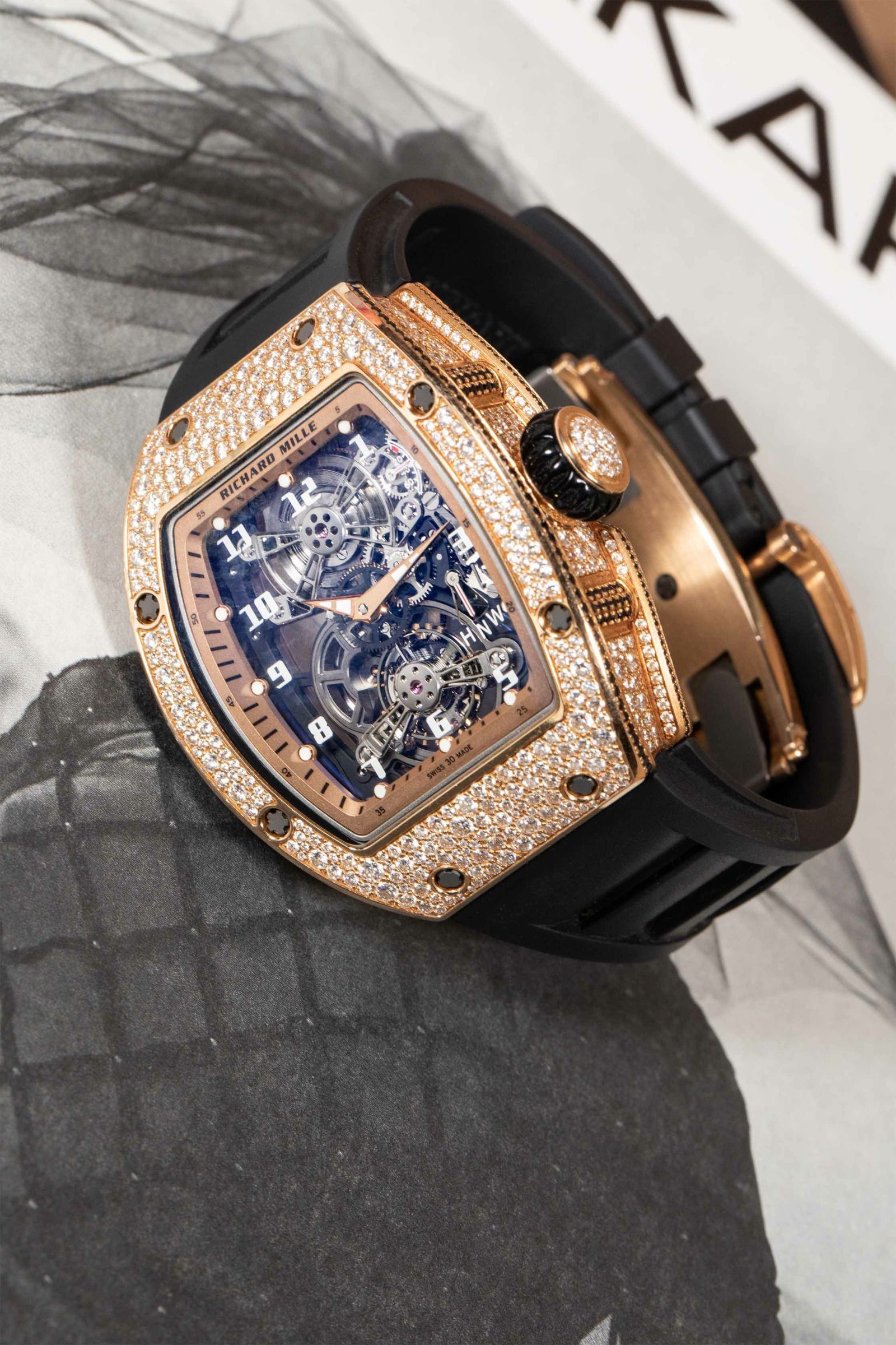 中古A】リシャール ミル 時計 RM17-01 ダイヤモン スケルトン文字盤 手